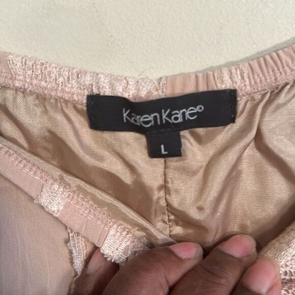 Karen Kane A-line Boho Style Tan Skirt L - Picture 8 of 8